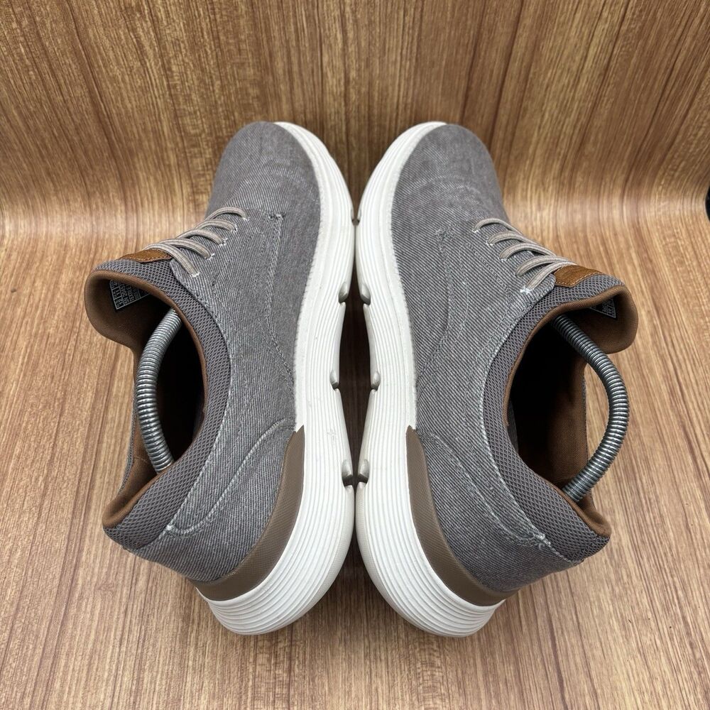 Skechers Mens Garza Romano Taupe Classic‎ Fit Canvas Lace Up Memory Foam Size 12 - Picture 5 of 8